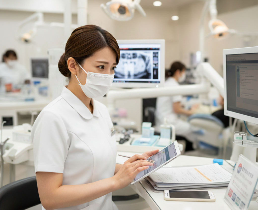 診療に忙しく SNS運用の時間が取れない歯科医院スタッフ