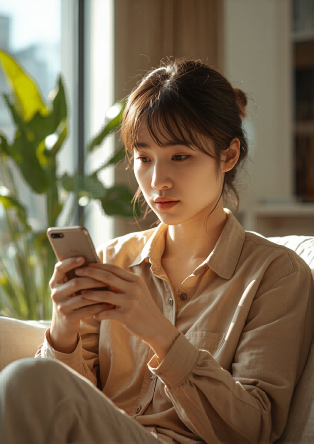 統一感のないInstagramフィードのイメージ - バラバラなジャンルの投稿が並ぶスマートフォン画面