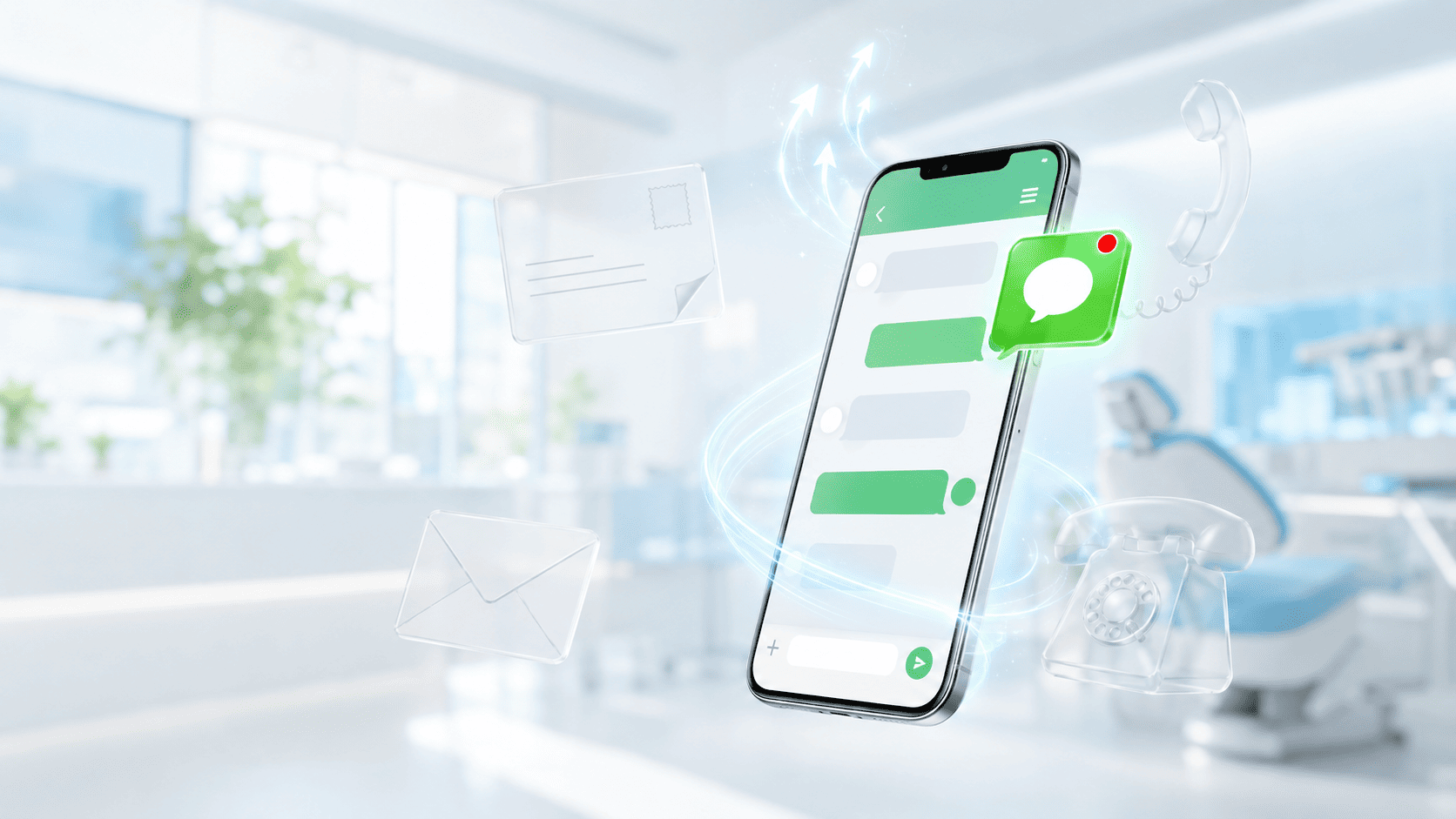 LINEとはがき・電話・メールの開封率と即時性を比較するイメージ画像