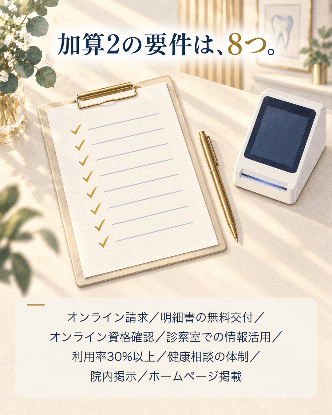 加算2の施設基準は8項目
