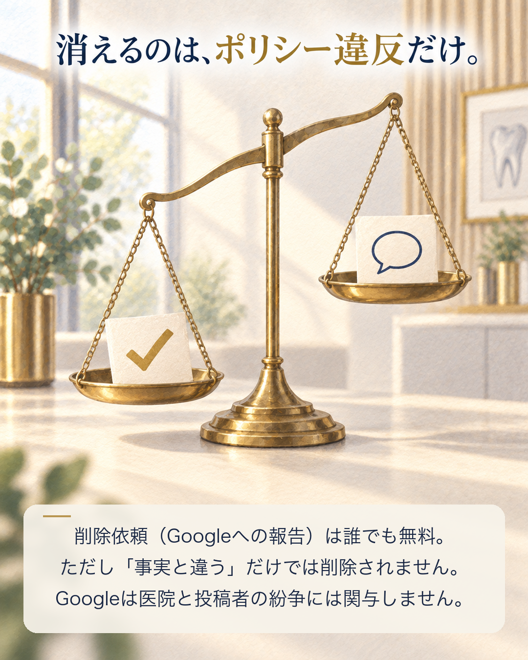 削除依頼が通るのはGoogleのポリシー違反の口コミだけ