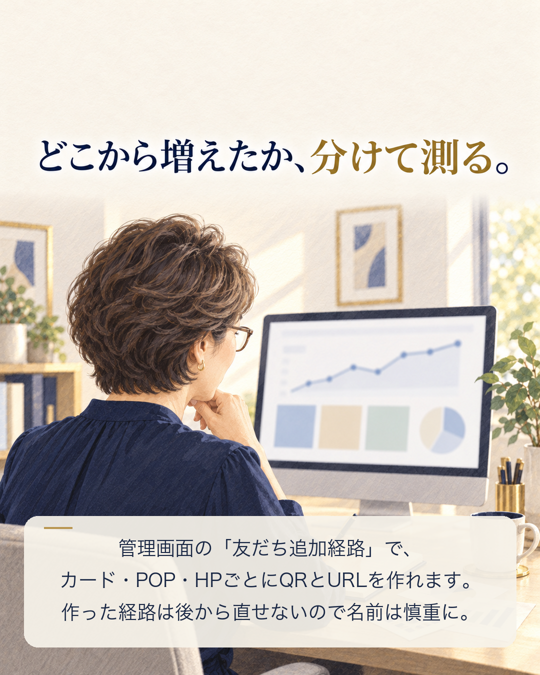 友だち追加経路で、どこから増えたかを分けて測る